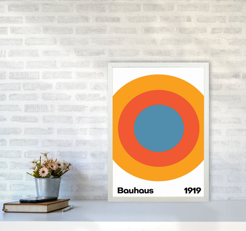 Bauhaus Circle Art Print by Jason Stanley A2 Oak Frame