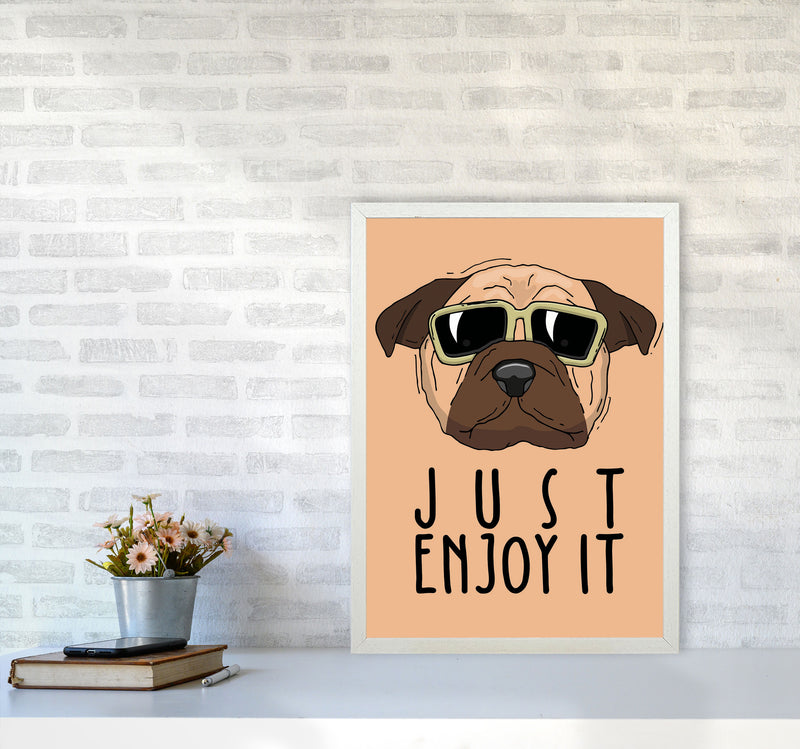 Just Enjoy It Art Print by Jason Stanley A2 Oak Frame