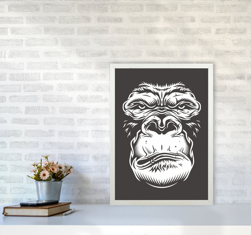 Close Up Ape Art Print by Jason Stanley A2 Oak Frame
