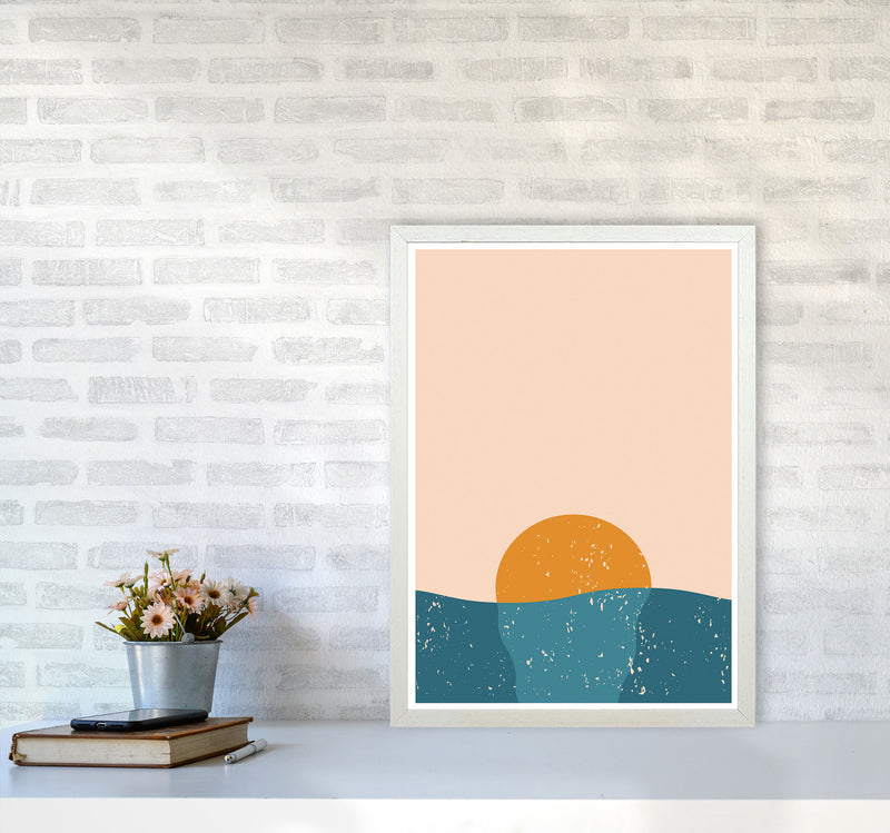 Melty Sunset Art Print by Jason Stanley A2 Oak Frame