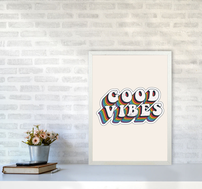 Good Vibes!! Art Print by Jason Stanley A2 Oak Frame