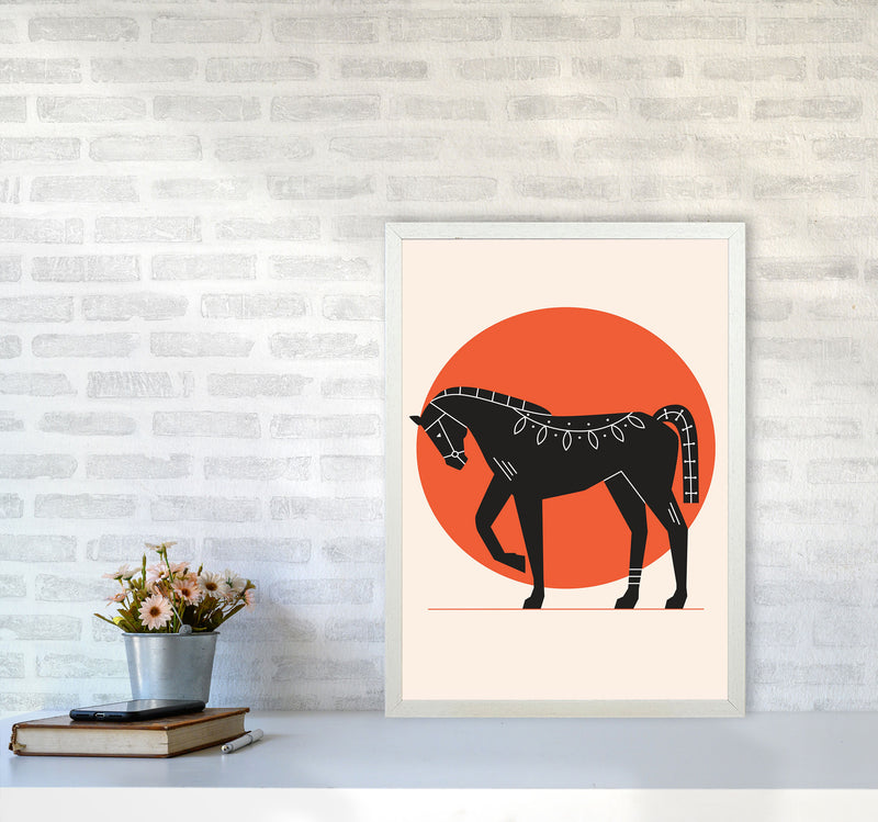 Proud Horse Art Print by Jason Stanley A2 Oak Frame