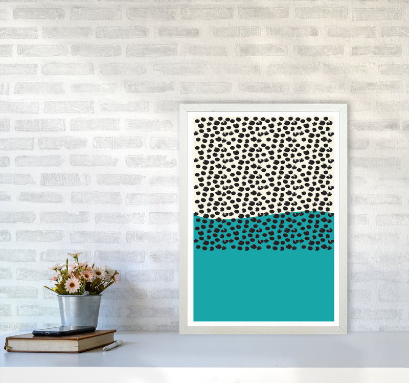 Blue Vibe 2 Art Print by Jason Stanley A2 Oak Frame