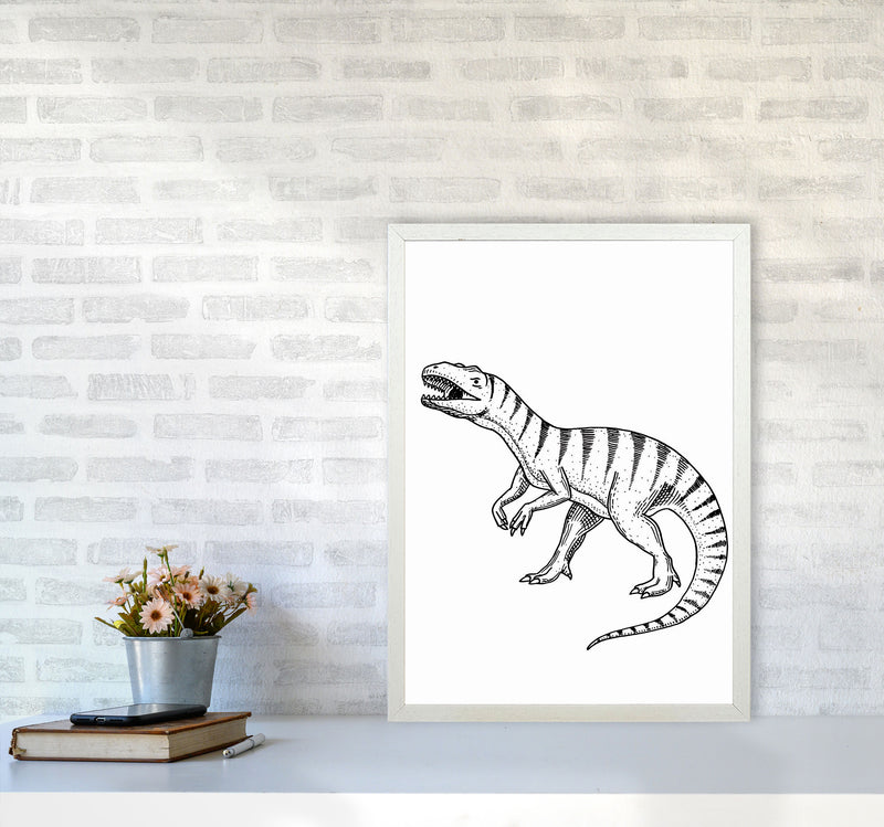 Dinosaur Art Print by Jason Stanley A2 Oak Frame