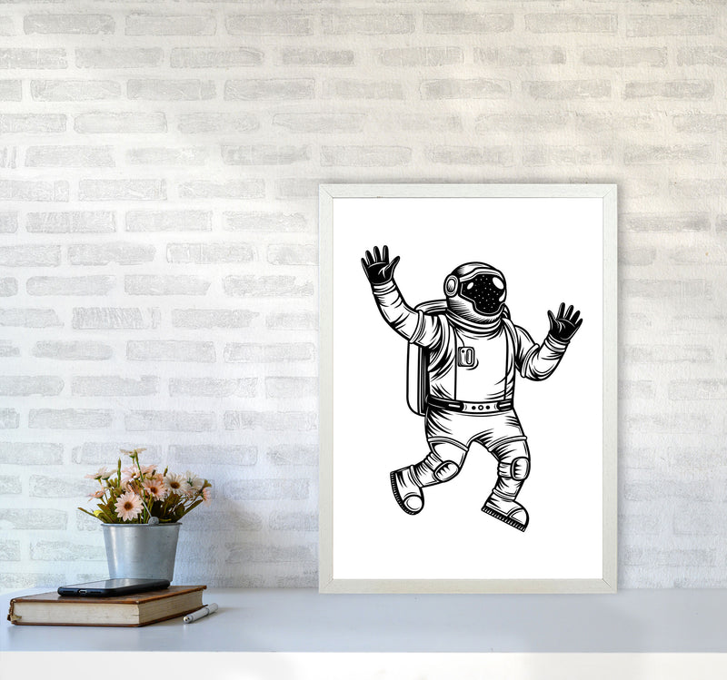 Space Man Art Print by Jason Stanley A2 Oak Frame