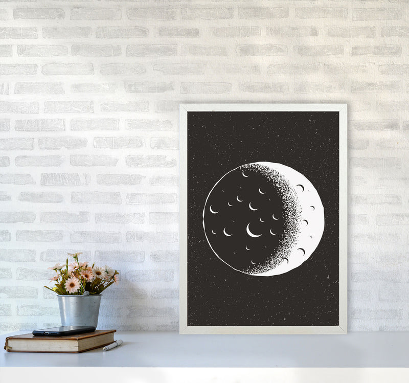 Moon Vibes Art Print by Jason Stanley A2 Oak Frame