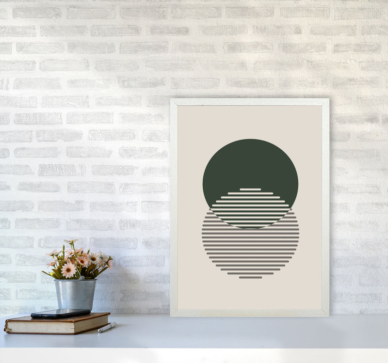 Minimal Abstract Circles II Art Print by Jason Stanley A2 Oak Frame