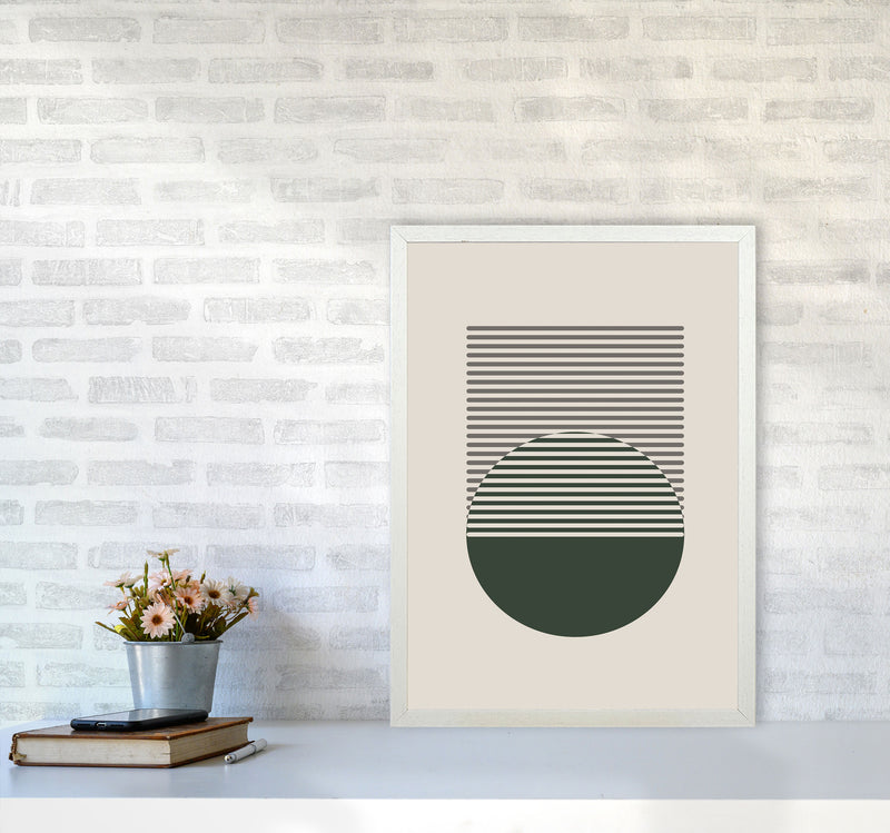 Minimal Abstract Circles I Art Print by Jason Stanley A2 Oak Frame