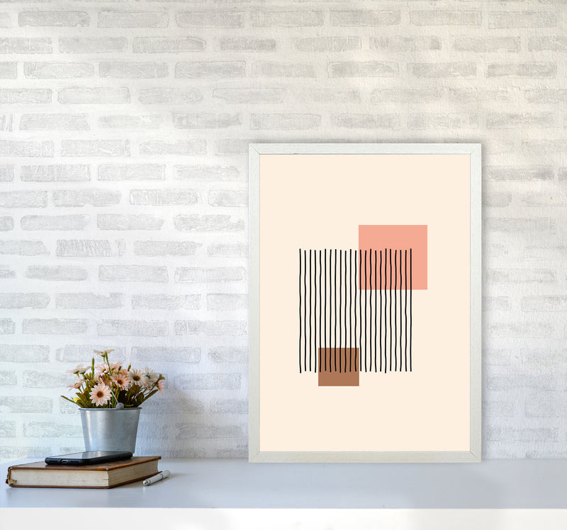 Geometric Abstract Shapes IIII Art Print by Jason Stanley A2 Oak Frame