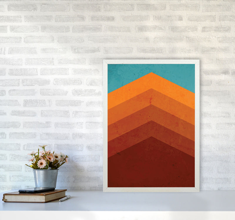 Abstract Mountain Sunrise II Art Print by Jason Stanley A2 Oak Frame