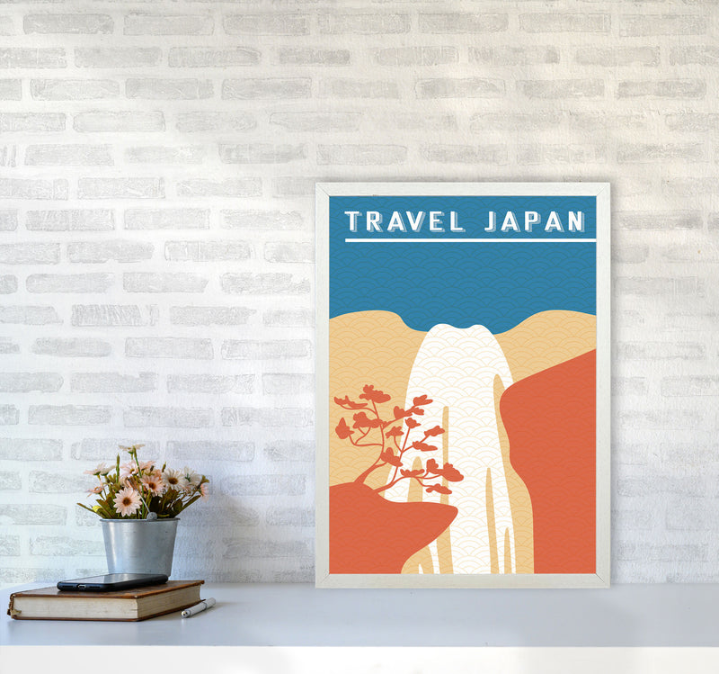Traval Japan Minimilism I Art Print by Jason Stanley A2 Oak Frame