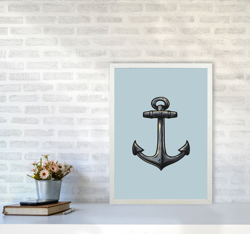 Ship's Anchor Art Print by Jason Stanley A2 Oak Frame