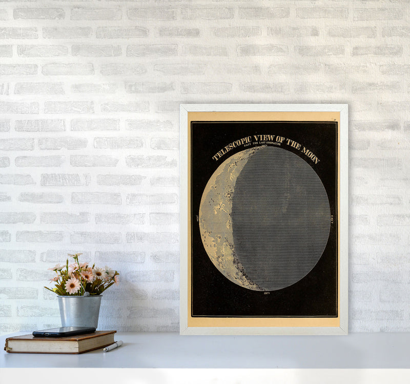 Telescopic View Of The Moon Art Print by Jason Stanley A2 Oak Frame