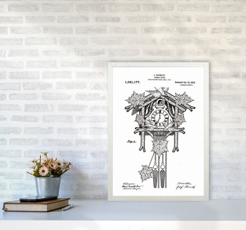 Cuckoo Clock Patent Art Print by Jason Stanley A2 Oak Frame