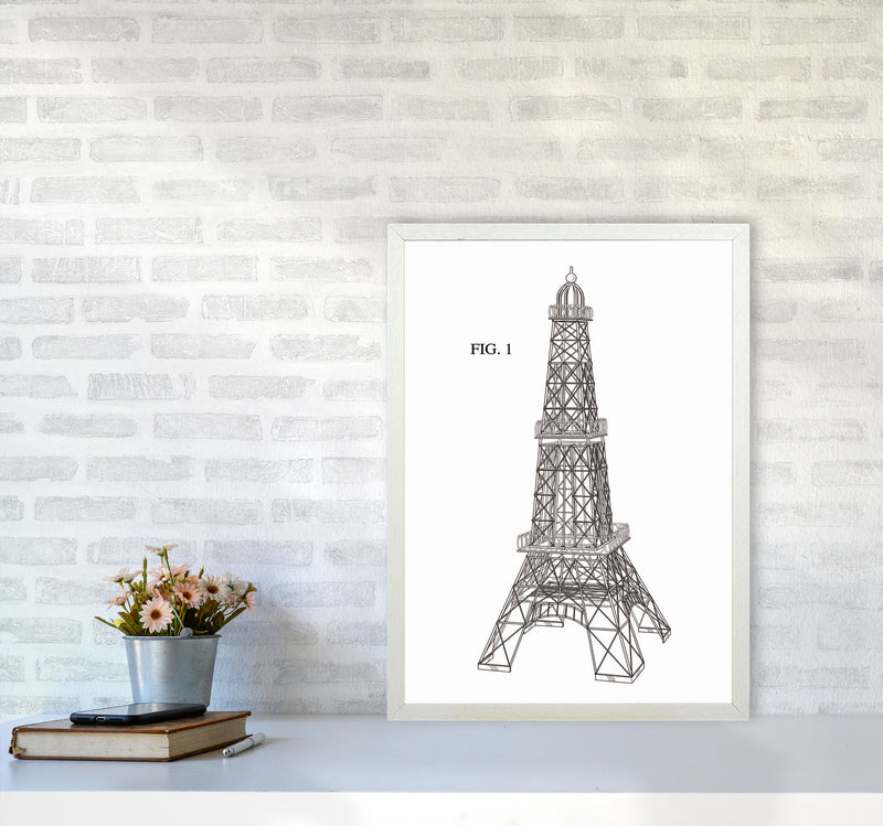 Eiffel Tower Patent Art Print by Jason Stanley A2 Oak Frame