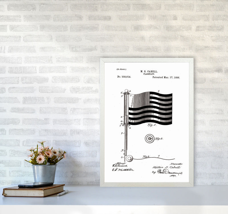 Flagstaff Patent Art Print by Jason Stanley A2 Oak Frame