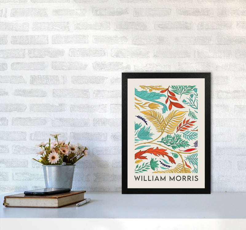 William Morris- Vibrant Wild Flowers Art Print by Jason Stanley A3 White Frame
