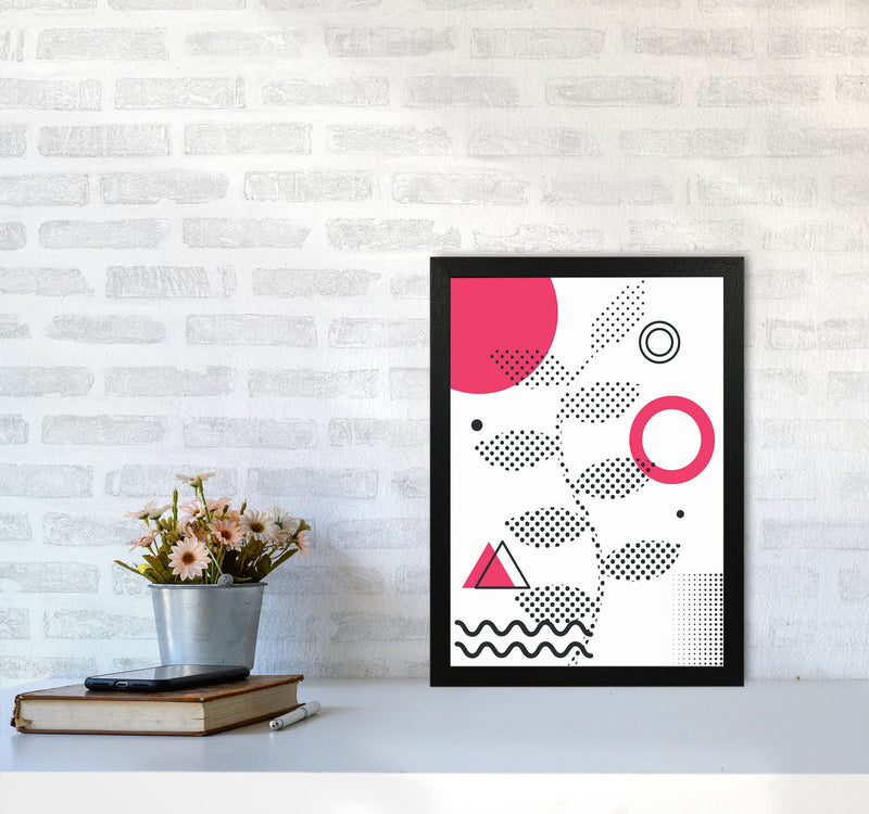 Abstract Halftone Shapes 1 Art Print by Jason Stanley A3 White Frame