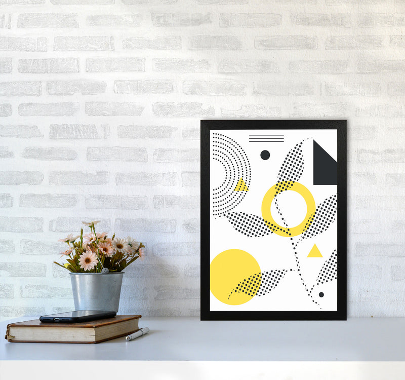Abstract Halftone Shapes 2 Art Print by Jason Stanley A3 White Frame