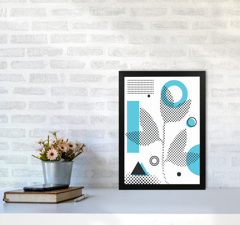 Abstract Halftone Shapes 3 Art Print by Jason Stanley A3 White Frame
