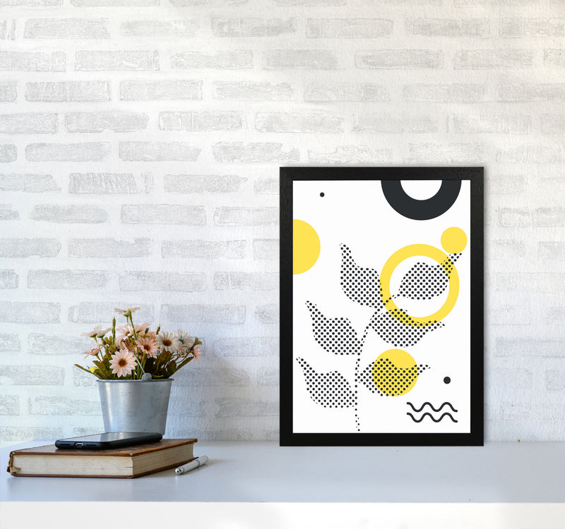 Abstract Halftone Shapes 4 Art Print by Jason Stanley A3 White Frame