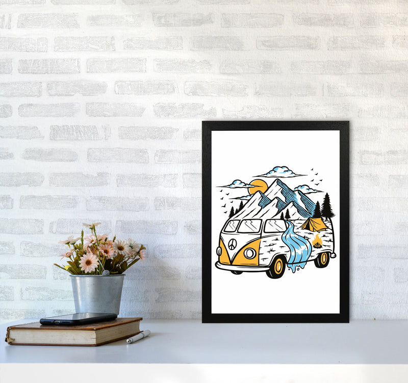 Home Is Where You Park It Art Print by Jason Stanley A3 White Frame
