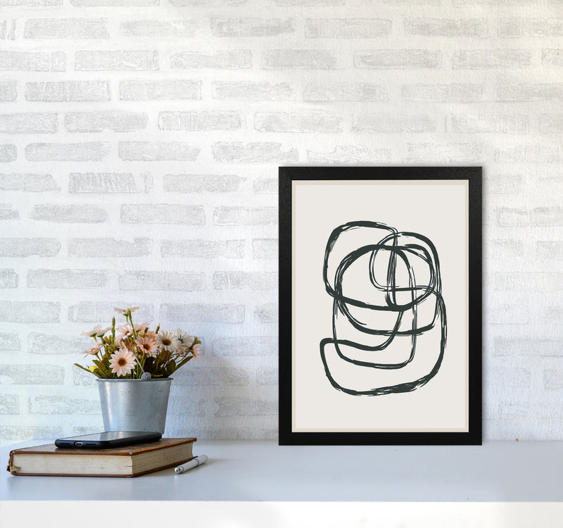 Modern Abstract Shapes 2 Art Print by Jason Stanley A3 White Frame