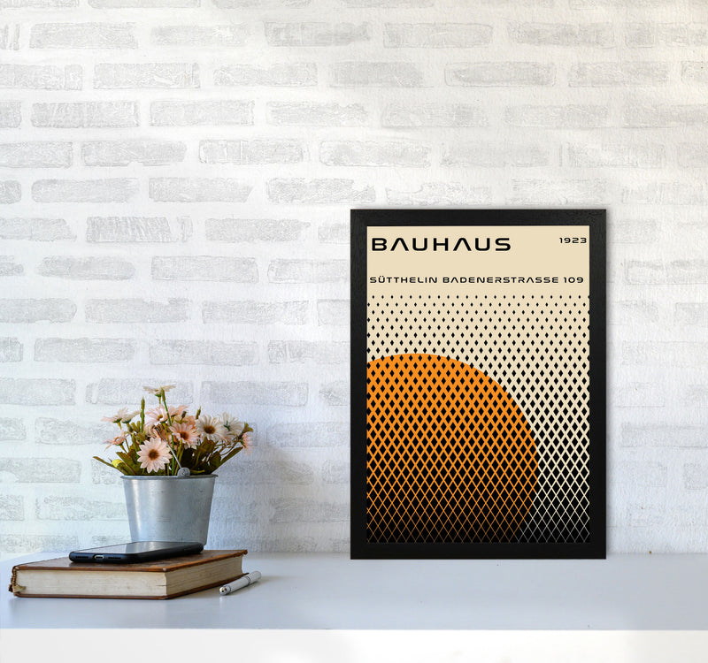 Bauhaus Geometric Yellow Art Print by Jason Stanley A3 White Frame