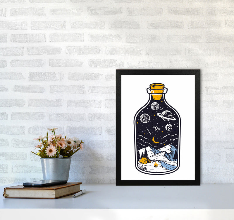 The Universe In A Bottle Art Print by Jason Stanley A3 White Frame