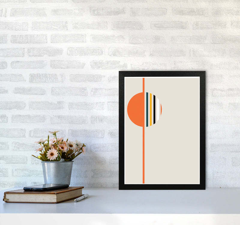 Retro Geometric Circle 4 Art Print by Jason Stanley A3 White Frame