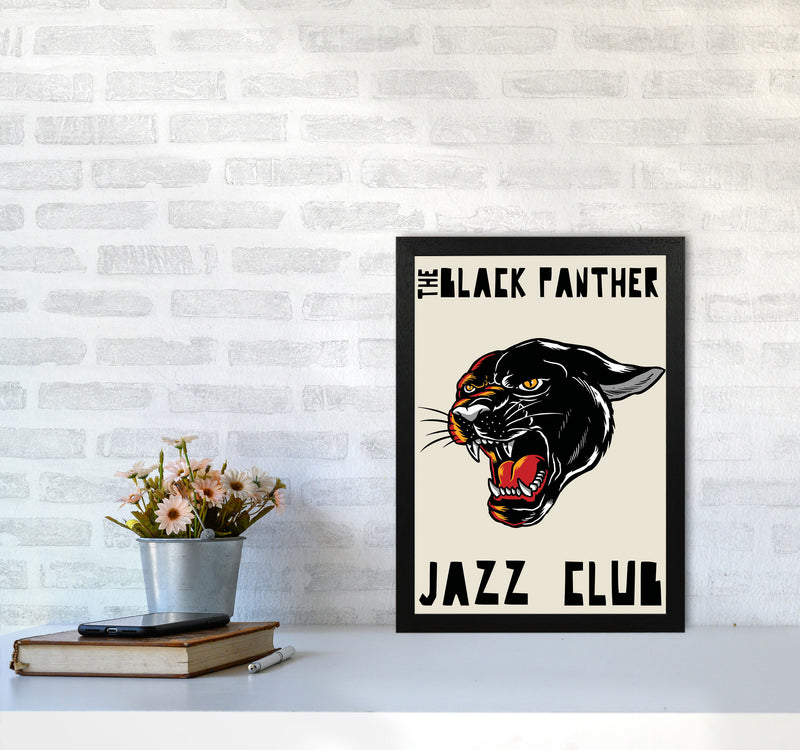 Black Panther Jazz Club Art Print by Jason Stanley A3 White Frame