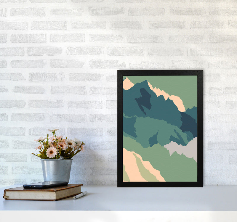 Japanese Mountain Range Art Print by Jason Stanley A3 White Frame