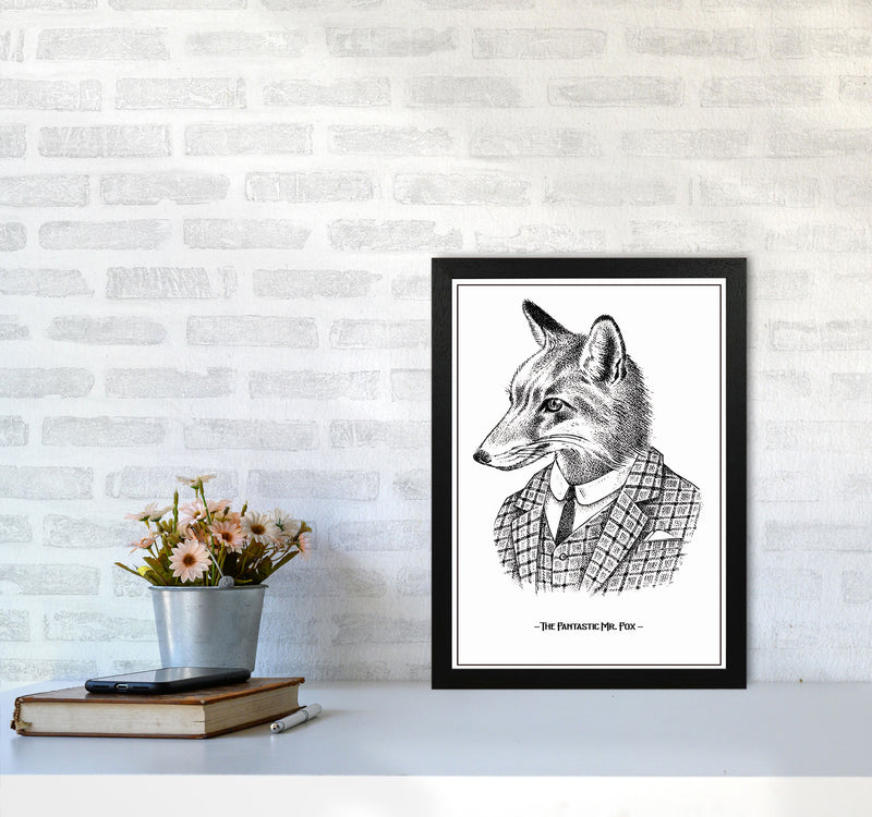 The Fantastic Mr. Fox Art Print by Jason Stanley A3 White Frame