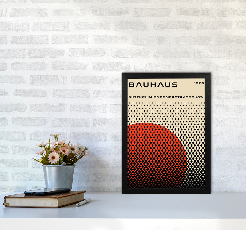 Bauhaus Geometric Red Art Print by Jason Stanley A3 White Frame