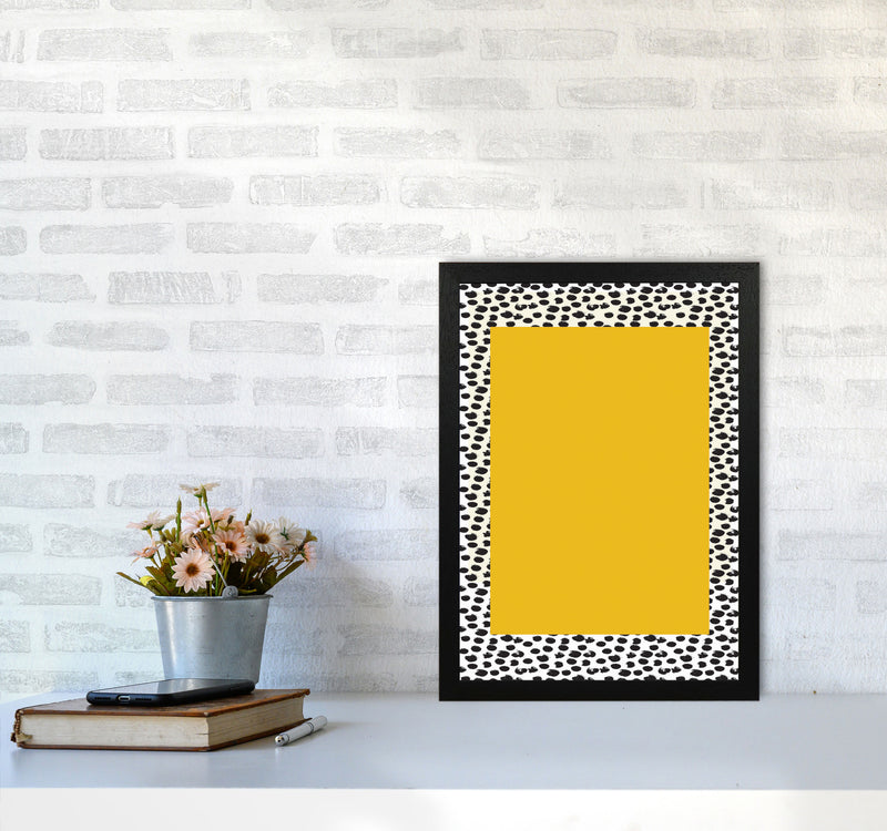 Minimal Yellow Poster Art Print by Jason Stanley A3 White Frame