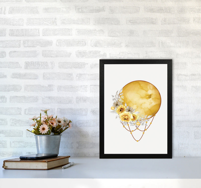 Watercolor Full Moon Art Print by Jason Stanley A3 White Frame