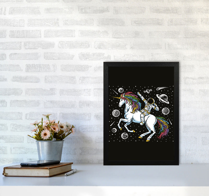 The Galictic Unicorn Art Print by Jason Stanley A3 White Frame