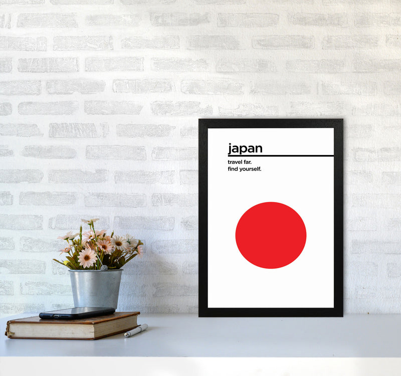 Japan Travel Poster Art Print by Jason Stanley A3 White Frame