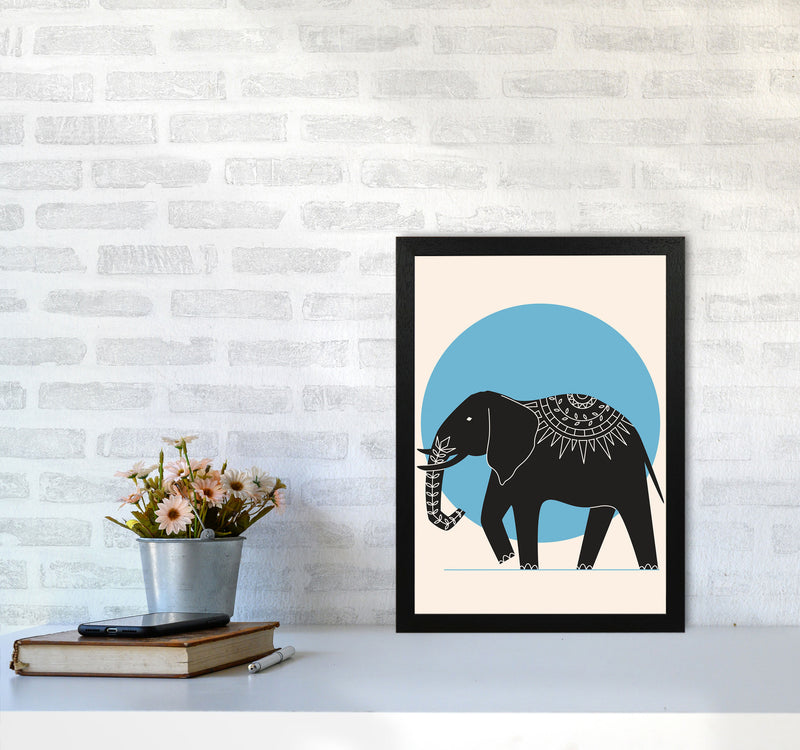 Elephant Moonlight Art Print by Jason Stanley A3 White Frame