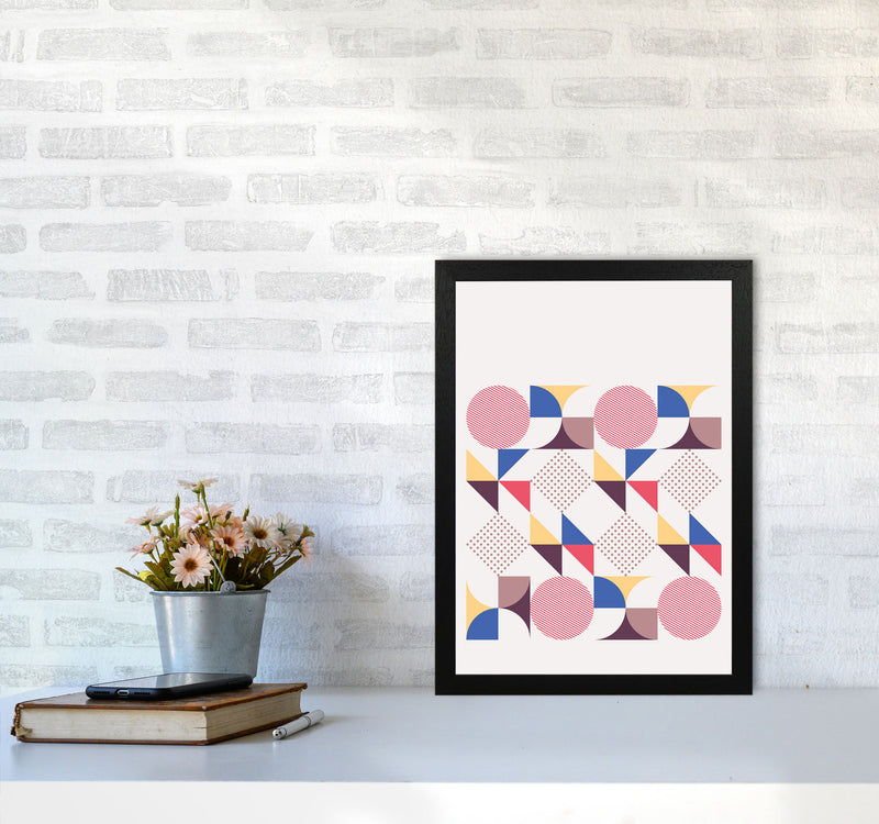 Retro Geometric 1 Art Print by Jason Stanley A3 White Frame