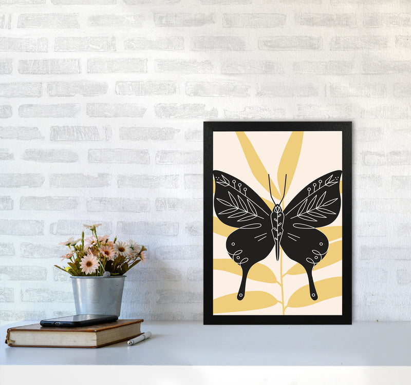 Abstract Butterfly Art Print by Jason Stanley A3 White Frame