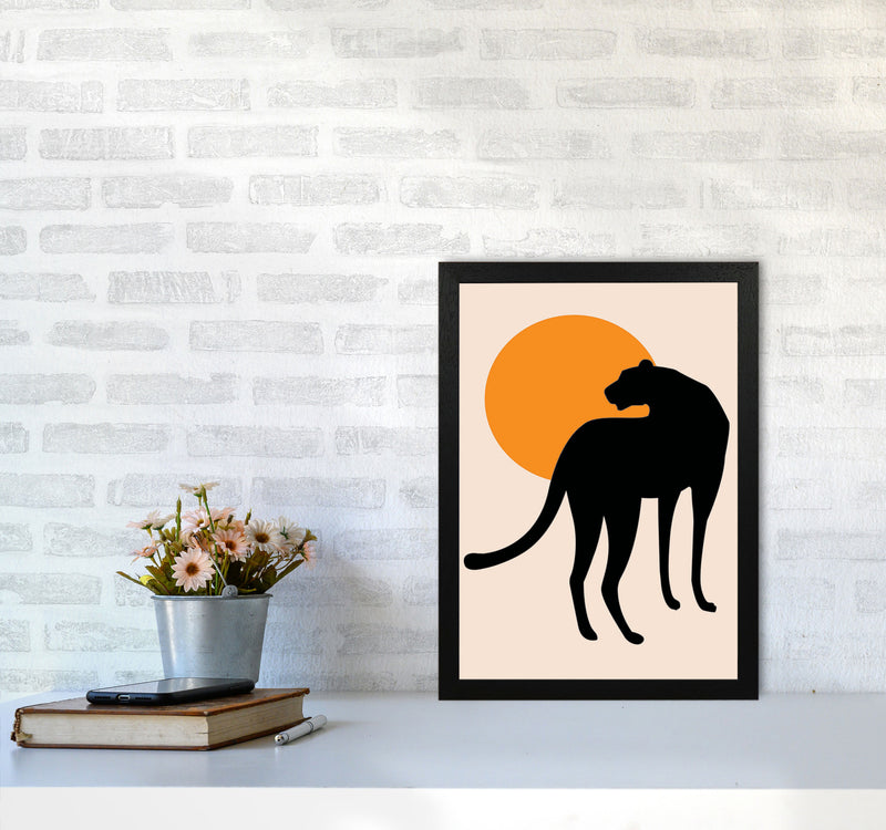 Leopard Sun Poster Art Print by Jason Stanley A3 White Frame