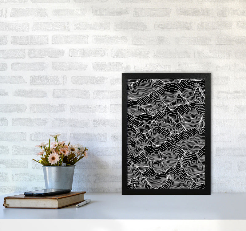 Abstract Mountains Art Print by Jason Stanley A3 White Frame