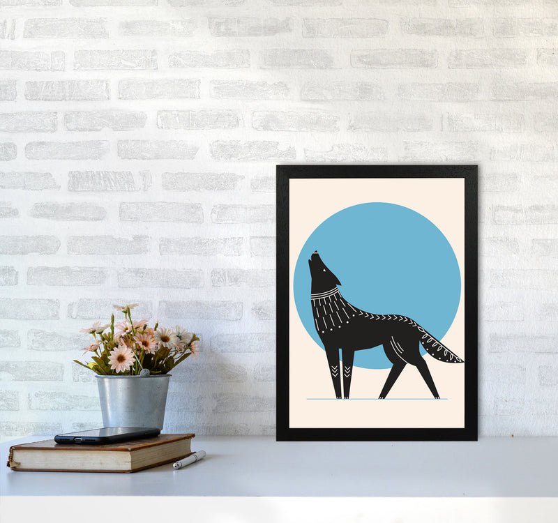 Howl At The Moon Art Print by Jason Stanley A3 White Frame