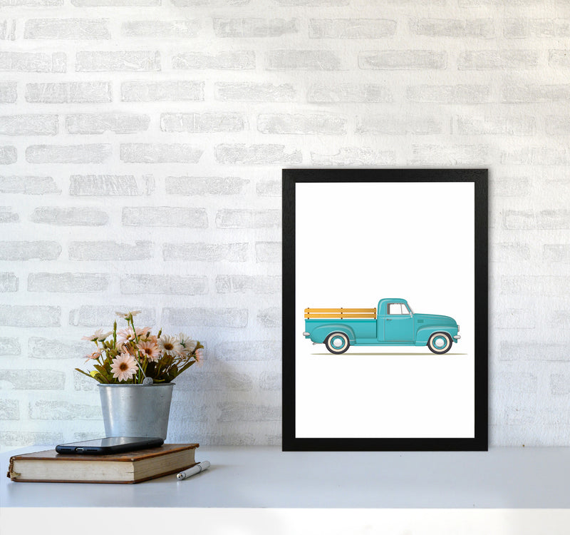 Old Trusty Pickup Art Print by Jason Stanley A3 White Frame