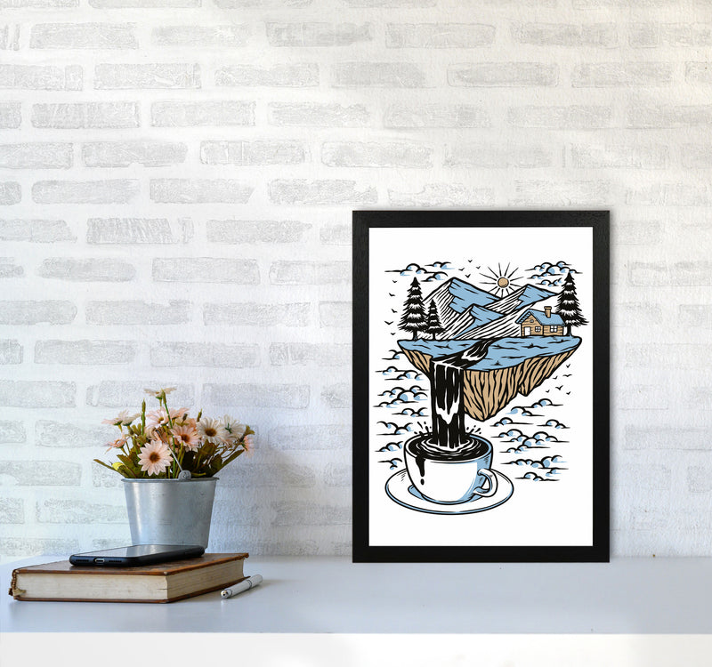 The River Flows Art Print by Jason Stanley A3 White Frame