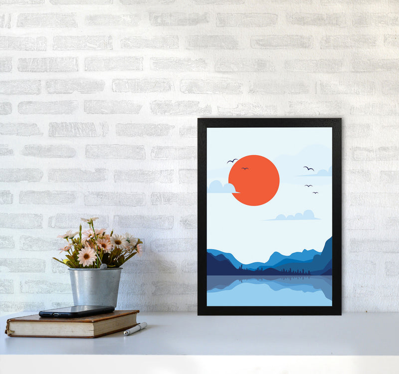 Japanese Sunset Art Print by Jason Stanley A3 White Frame