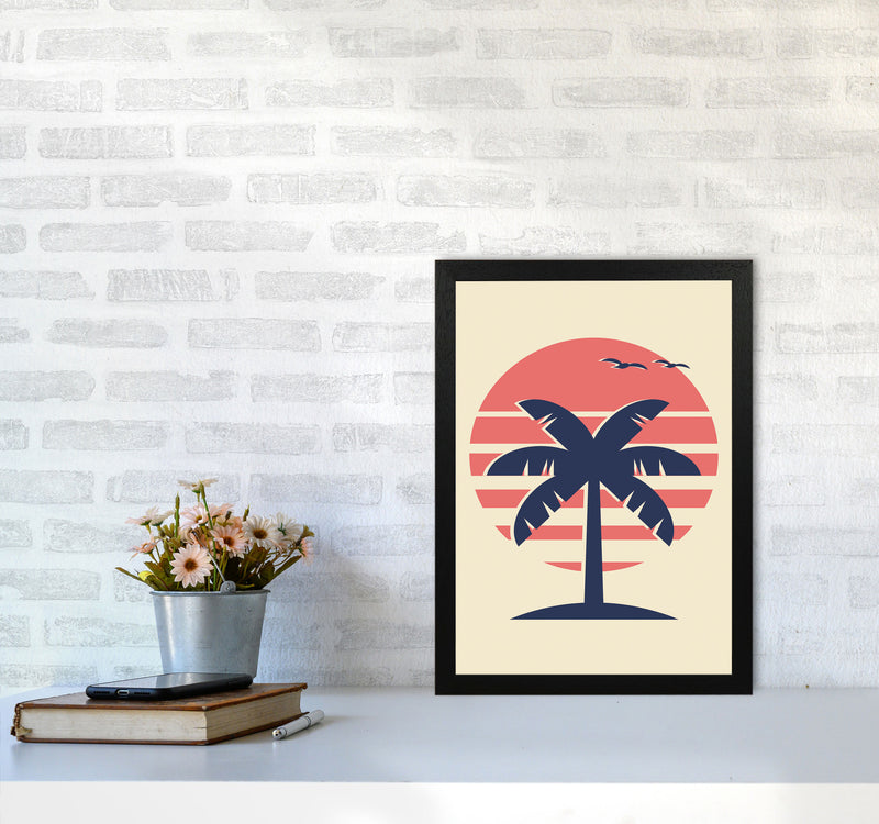 Palm Tree Vibes Art Print by Jason Stanley A3 White Frame