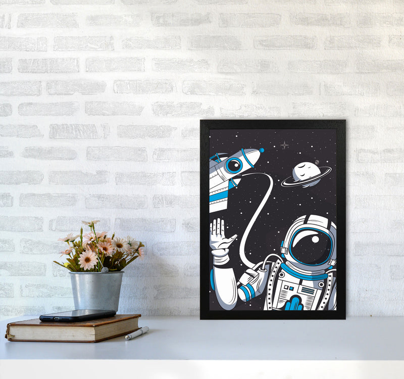 Hello From Space Art Print by Jason Stanley A3 White Frame