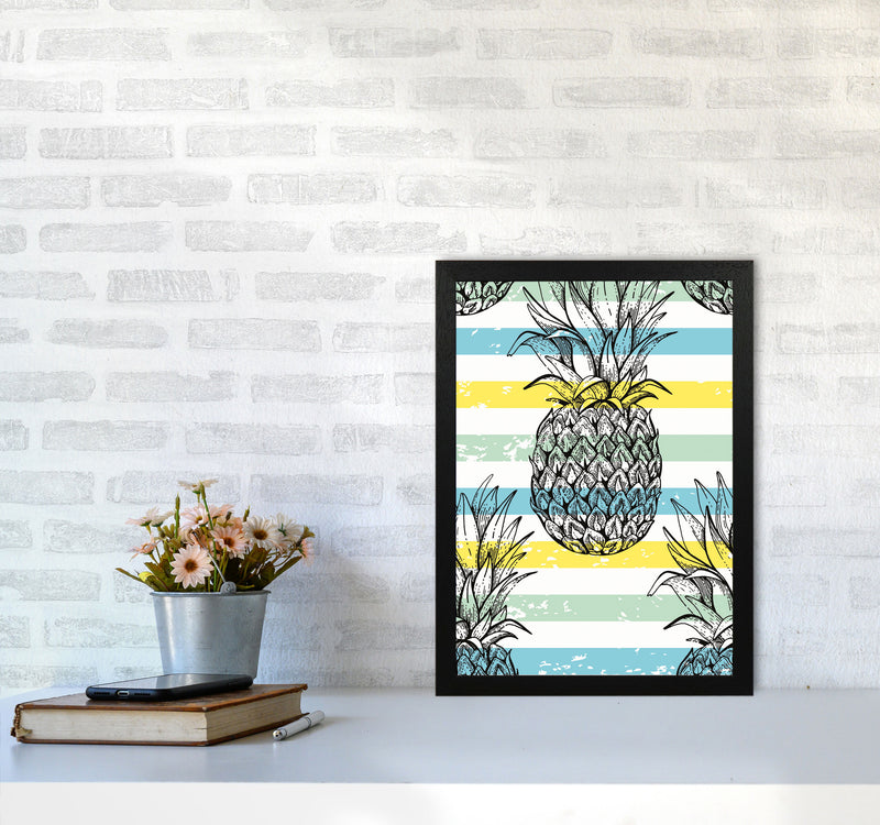Pineapple Party Art Print by Jason Stanley A3 White Frame